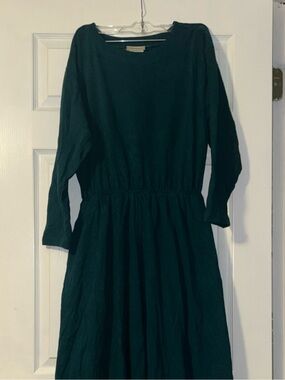 Coldwater Creek Teal Knit dress petite medium vintage